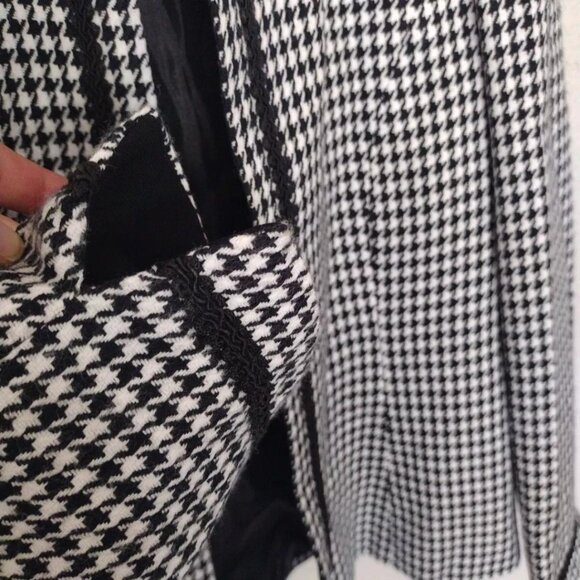 Women's Checkered Blazer Formal Black White Career Office Women’s Size 8 - Picture 6 of 11